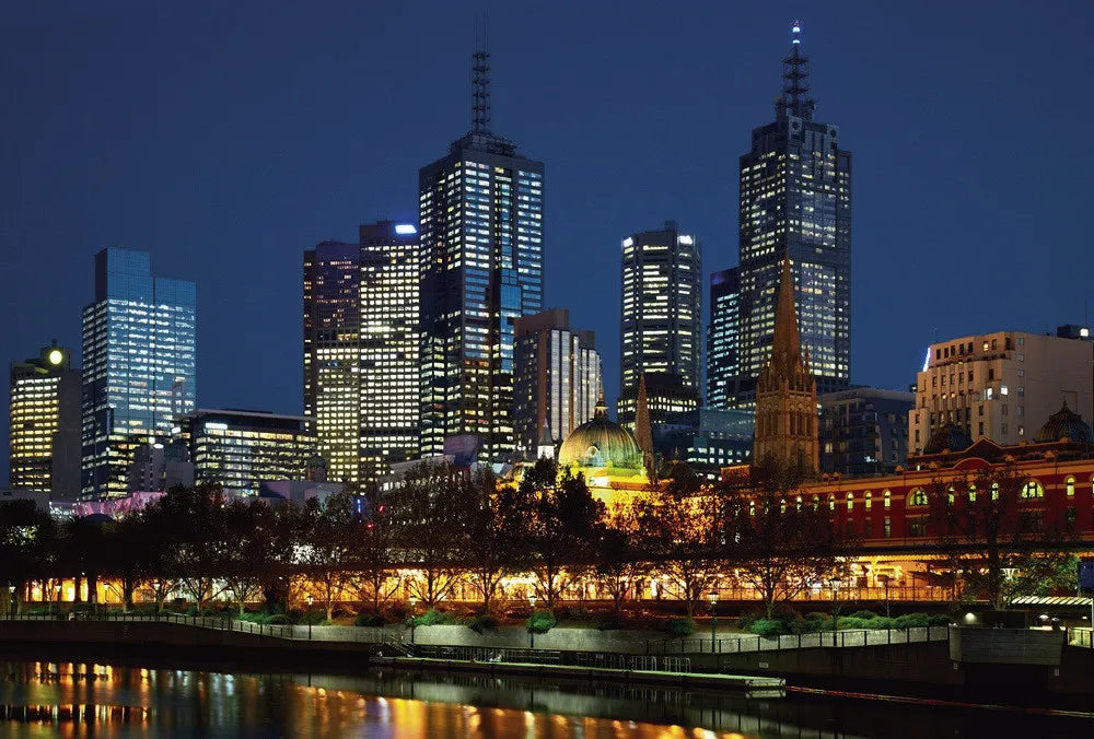 Melbourne at night