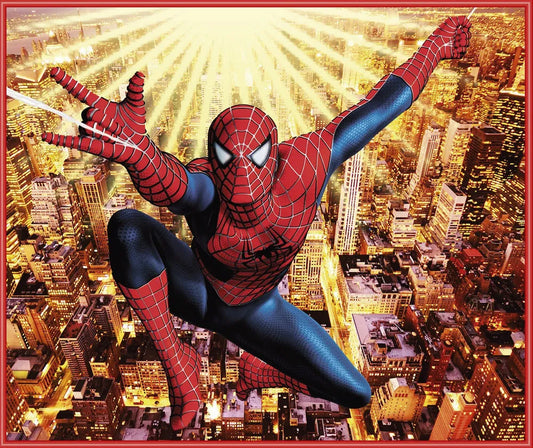 Spider-Man against the background of megalopolis